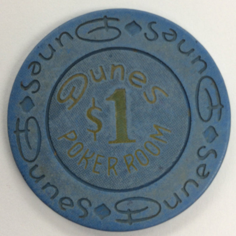 Dunes Casino Las Vegas Nevada $1 Chip 1989 Used