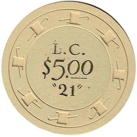 Little Casino $5 (beige) chip - Spinettis Gaming - 1