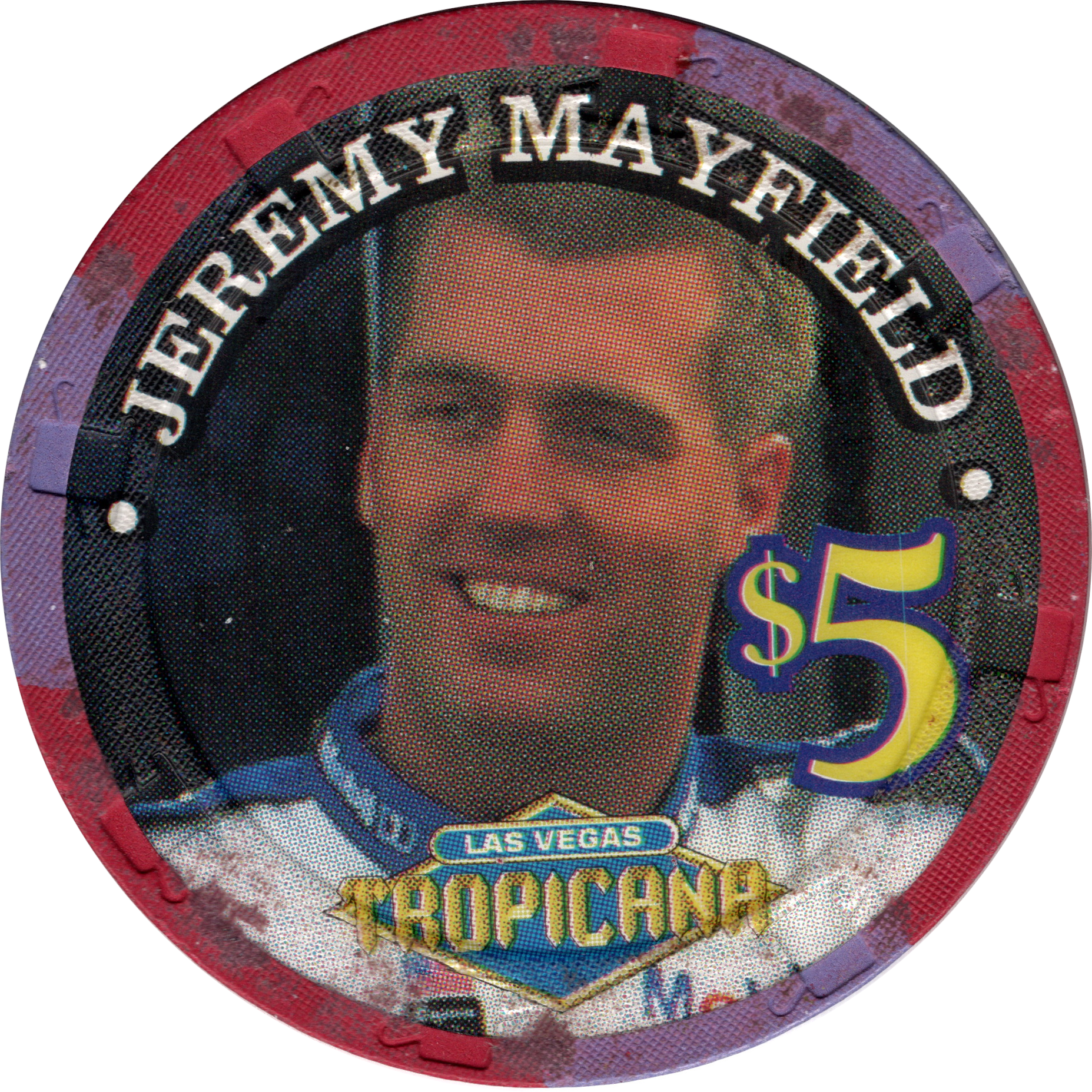 Tropicana Casino Las Vegas Nevada $5 Jeremy Mayfield Chip 1999