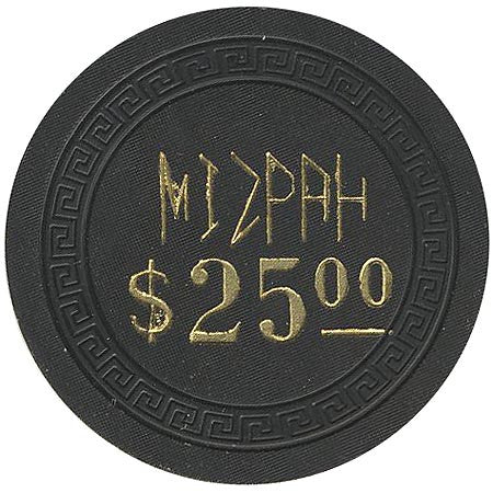 Mizpah $25 (black) chip - Spinettis Gaming - 1