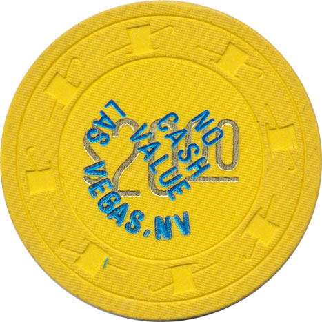 Union Plaza Casino Las Vegas Nevada $20 NCV Overstamp Chip 1980s