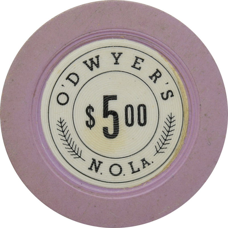 O'Dwyer's Casino New Orleans Louisiana $5 Chip