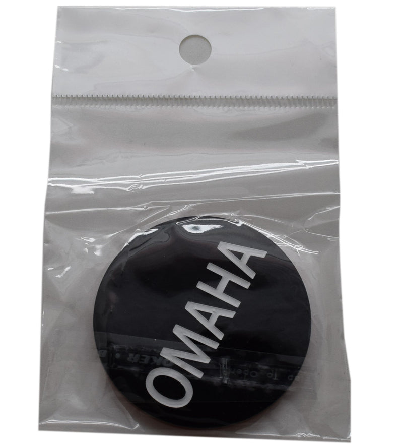 OMAHA HOLD'EM 2" Diameter Lammer Button