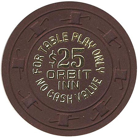 Orbit Inn $25 (brown) chip - Spinettis Gaming - 1