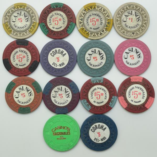 Mixed Panama Casino Collector Set 14 Chips