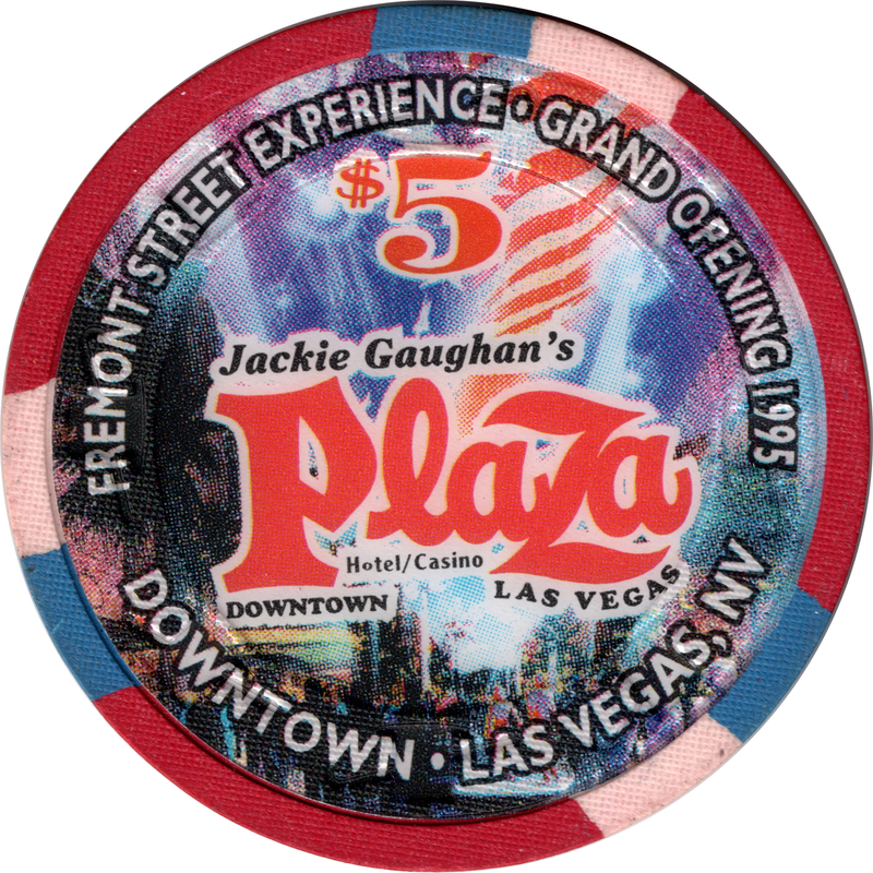 Plaza Casino Las Vegas Nevada $5 Fremont Street Experience Grand Opening 1995