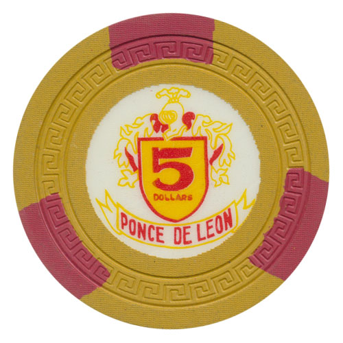 Ponce de Leon Casino Puerto Rico $5 Chip 1962