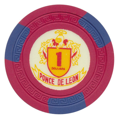 Ponce de Leon Casino Puerto Rico $1 Chip 1962