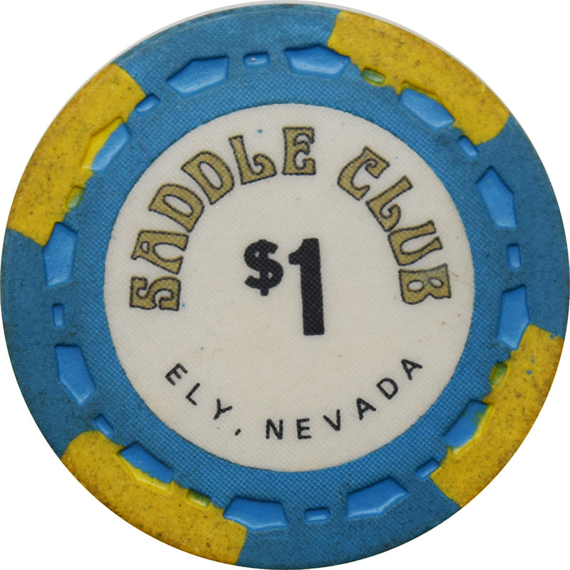 Saddle Club Casino Ely Nevada $1 Chip 1978