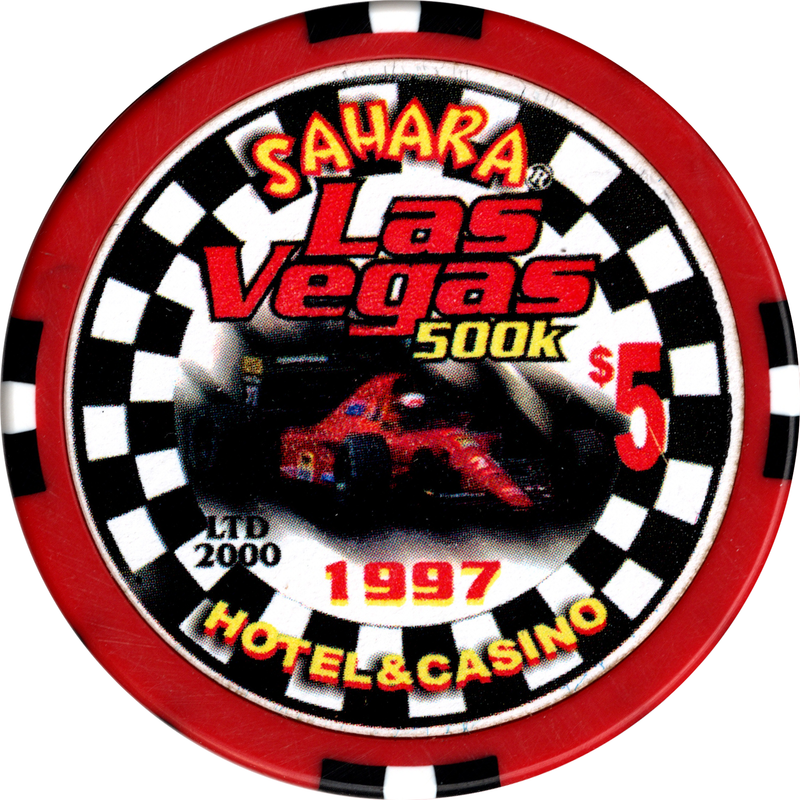 Sahara Casino Las Vegas Nevada $5 Speedworld 500k Chip 1997