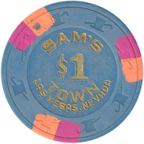 Sam's Town Casino Las Vegas NV $1 Chip 1986