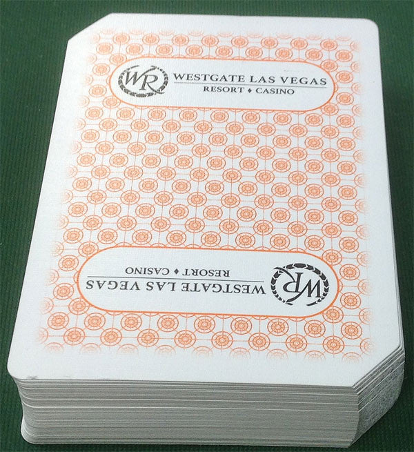 WESTGATE 1 USED ORANGE DECK OF CASINO PLAYING CARDS - Spinettis Gaming - 1