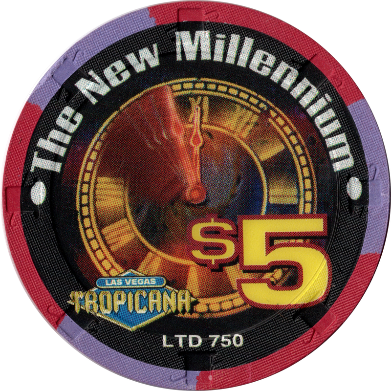 Tropicana Casino Las Vegas Nevada $5 New Millennium 2000 Chip Y2K